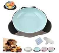 Vgpbphj Shell Collecting Snack Bowl, Pistachio Bowl with Shell Storage, Double Dish Nut Bowl, Double Dish Snack Bowl for Pistachios, Peanuts, Edamame, Cherries, Nuts (Grey)