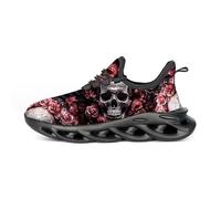 VGPSFN Mens Trainers Running Walking Shoes Sport Outdoor Casual Tennis Gym Hiking Shoes Lightweight Comfortable Fitness Sneakers for Men Fashion Work Athletic Jogging Red_B UK 9.5