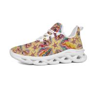 VGPSFN Mens Trainers Running Walking Shoes Sport Outdoor Casual Tennis Gym Hiking Shoes Lightweight Comfortable Fitness Sneakers for Men Fashion Work Athletic Jogging Rainbow_Star UK 10