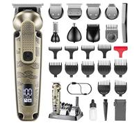 VGR 095 Beard Trimmer for Men, 7 in 1 Waterproof Cordless Hair Clipper T Blade Trimmers Set, Electric Razor Shaver Beard Trimmer Grooming Kit for Nose Body Ear Face Mustache