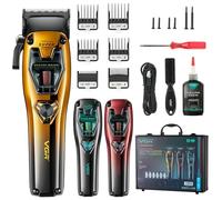 VGR 668 Hair Clippers for Men Professional, 11000 RPM Vector Motor Barber Clippers Cordless Ceramic & DLC Blade Hair Cutting Kit, Metal Body 3 Modular Replaceable Body Lids with Travel Case