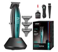 VGR 992 Professional Hair Trimmer for Men Versatile Wireless Hair Trimmer Zero Gap for Beard Hair T-Blade Detailer Outliner Hairdressing Trimmer Metal Housing 9000 RPM 240 Minutes Running Time