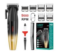 VGR Fresh Fade Hair Clipper, Professional Trimmer, Cord/Cordless Rechargeable Hair Cutting Tools with LED Diplay