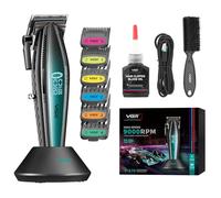 VGR Hair Clippers for Men, Professional Cordless USB-C Rechargeable, 9000 RPM Motor and Taper Lever, Ceramic Barber Blade, Haircuts, Blending, Fades & Long Beard Shaping and Grooming