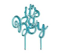 VGRDTM Baby Shower Cake Topper, Baby Boy Cake Topper, Boy Cake Decorations, Blue "It's a Boy" Acrylic Sign for Gender Reveal & 1st 2nd 3rd Birthday Party Decor (5.23x4.05 Inch)