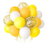 VGRDTM Pastel Yellow Balloons, Yellow Birthday Decorations - 60pcs 10inch Balloon Arch Kit with Ribbons for Sunflower Honeybee Theme Party Decorations Indoor Outdoor