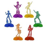 VGRDTW 80s Party Decoration, Disco Decorations, Party Table Decoration, 6 Pcs Dancing Queen Disco for Retro Theme Birthday Music Supplies 90s Table Decor