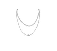 VGRDTW Beaded Necklace for Women, Beaded Necklace, Pearl Choker Necklace, Boho Collar Double layer Bead design, Match with Casual and Celebratory Looks