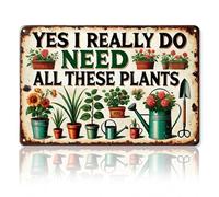 VGRDTW Garden Sign, Signs & Plaques, Garden Signs and Plaques for Indoor, "YES I REALLY DO NEED ALL THESE PLANTS" Wall Art for Home Yard Greenhouse Decoration (20x15cm)