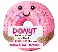 VGRDTW Thank You Gift, Emotional Support Gift, Positive Gifts, Appreciation Crochet Cheer Someone Up Gifts, Funny Handmade Pink Donut Cute Presents for Teacher Retirement Graduation Friend