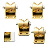 VGroove Steel Roller Fixed Directional Wheels for Industrial Machines Sliding Door Hardware with Double Bearings (77mm) Durable and Robust Solutions