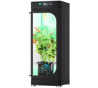 VGrow All-in-One Smart Grow Box, Professional System with Samsung LM301H EVO Grow Light, Advanced Circulation & Ventilation System, Irrigation, Nutrient, Magnetic Window for Indoor Hydroponics