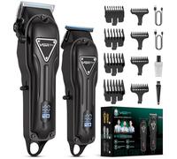 VGRPRO Electric Hair Clippers for Men, Cordless Hair Clipper and Trimmer Set, Clippers for Hair Cutting Kit with Long Battery Life, Hair Grooming Trimmer for Family and Self-Haircut Use(Black)