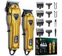 VGRPRO Electric Hair Clippers for Men, Cordless Hair Clipper and Trimmer Set, Clippers for Hair Cutting Kit with Long Battery Life, Hair Grooming Trimmer for Family and Self-Haircut Use(Gold)