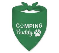 Vgrti Camping Buddy Funny Dog Bandana, Dog Camping Bandana for Outdoors, Pet Scarf Accessories for Camping Hiking Explore Adventure, Dogs Lovers Gifts for Hiking Travel Lovers Campers