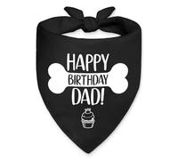 Vgrti Happy Birthday Dad Funny Dog Bandana, Dog Scarf Accessory for Dad's Birthday Party Gifts, Party Pet Photo Prop Accessories for Dogs Lover Dad, Dogs Lovers Gifts for Men Husband Boyfriend