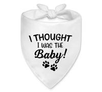 Vgrti I Thought I was The Baby Dog Bandana Pregnancy Announcement, Pregnancy Dog Bandana, Pet Scarf Accessories for Dogs Lovers Baby Gender Reveal Ideas, Dogs Lovers Gifts for Pet Mom