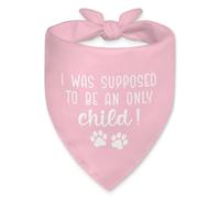 Vgrti I was Supposed to Be an Only Child Dog Bandana Pregnancy Announcement, Funny Girl Dog Bandana, Pet Scarf Accessories for Dogs Lovers, Pregnancy Reveal Ideas for Pet Lovers Gifts