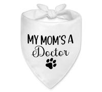 Vgrti My Mom's a Doctor Funny Dog Bandana, Adjustable Pet Scarf Pet Accessories for Medical Theme Party Doctors, Vet Doctor Dog Bandana, Doctors Graduation Gifts Gifts for Women Vet Dogs Lovers