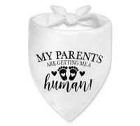 Vgrti My Parents are Getting Me A Human Dog Bandana Pregnancy Announcement, Pregnancy Dog Bandana, Pet Scarf Accessories for Dogs Lovers Baby Gender Reveal Ideas, Dogs Pet Lovers Gifts