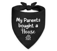 Vgrti My Parents Bought A House Dog Bandana, New Homeowner Dog Bandana, Pet Scarf Accessories, New House Gifts for Pet Owners, Funny Housewarming Gifts for Dogs Mom Dad Dogs Lovers