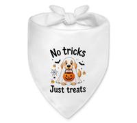 Vgrti No Tricks Just Treats Funny Fall Halloween Dog Bandana for Boys Girls