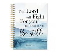 Vgrti The Lord Will Fight for You You Need Only to Be Still Spiral Notebook, Inspirational Journal with Christian Bible Verse, Watercolor Mountain Landscape Notebook, Gift for Lovers
