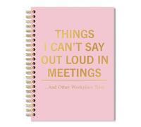 Vgrti Things I Can't Say Out Loud In Meetings Spiral Notebook, Funny Notebooks for Work, Secret Santa Gifts Funny Saying Sarcastic Work Gag Gifts for Women Men Coworker Colleague Boss Friend