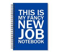 Vgrti This is My Fancy New Job Sarcastic Spiral Notebook for Work - Dark Blue, Funny New Job Present for Women Men Coworker, Promotion Farewell Gifts for Colleagues Boss Manager Teachers Teams Lawyers