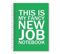 Vgrti This is My Fancy New Job Sarcastic Spiral Notebook for Work - Green, Funny New Job Present for Women Men Coworkers, Humor Promotion Farewell Gifts for Colleagues Boss Managers Teachers Teams