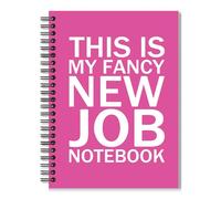 Vgrti This is My Fancy New Job Sarcastic Spiral Notebook for Work - Magenta, Funny New Job Present for Women Coworkers Sisters Besties, Promotion Farewell Gifts for Women Boss Managers Teachers Teams