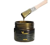 VGSEBA Acrylic Paint Metallic Brass, Non Toxic, Non Fading, 100ml Copper Leaf Paint for Art, Painting, Handcrafts, Ideal for Canvas Wood Clay Fabric Ceramic Craft Supplies