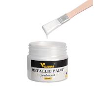 VGSEBA Acrylic Paint Metallic Crystal Silver, Non Toxic, Non Fading, 100ml Crystal Silver Paint for Art, Painting, Handcrafts, Ideal for Canvas Wood Clay Fabric Ceramic Craft Supplies
