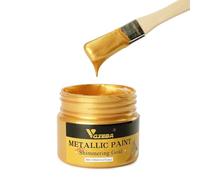 VGSEBA Acrylic Paint Metallic, Gold Paint 125ml, Gold Leaf Paints for Art Painting, Handcrafts, Multi-surface, Canvas, Wood, Clay, Metal, Fabric