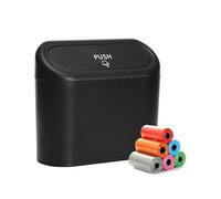 VGTDCDT 2 Pcs Car Trash Can for Dacia Duster 2 2017-2023 2024, with Lid and 150pcs Trash Bag Car Bin Easy To Hang Portable, Small Garbage Auto Accessories