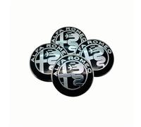 VGTDCDT 4 Pcs Car Wheel Center Hub Caps Sticker for Alfa Romeo Giulietta (Type 940) 2015-2020, Caps Car Decoration Badge Wheel Trim Cover Hub Center, black and silver-65mm