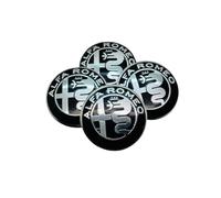VGTDCDT 4 Pcs Car Wheel Center Hub Caps Sticker for Alfa Romeo Giulietta (Type 940) 2015-2020, Caps Car Decoration Badge Wheel Trim Cover Hub Center, black and silver-60mm