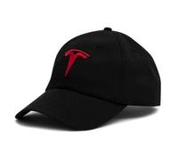 VGTDCDT Baseball Cap for Tesla Model S Model X Model 3 Model Y Cotton Men's Women's Adjustable Baseball Cap - One-Size,Red