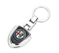 VGTDCDT KeyRings for Alfa Romeo 159 2006, Keyrings for Car Keys for Dad Mum Grand Parents Mothers Day Key Chain Ring,Silver