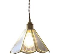 VGTLAKEX Pendant Light Colorful Brass Glass Pendant Light Rustic Decorative Lamp Simple Modern Farmhouse Hanging Small American Personalized Chandelier