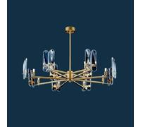 VGTLAKEX Pendant Light Light Luxury Crystal Chandelier American Post Modern All Copper Clear K9 Glass Ceiling Led Gold Hanging Indoor