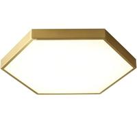 VGTLAKEX Pendant Light Modern Gold Refined Copper Ceiling Light 24w 15 7inch Rhombus Led Ultra Thin Lamp Frosted 6000k White Indoor Chandelier