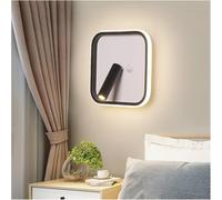 VGTLAKEX Wall Lights Sconces Bedside Lamp Modern Led with Switch Compatible Bedroom Reading Light Round Square Shape Fixture for Kitchen(Round 20cm)