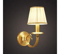 VGTLAKEX Wall Lights Sconces Modern Fabric Wall Sconce with Linen Shade Living Room Bedroom Dining Hallway Brass Lights E27 Hardwired Indoor Cloth Mounted