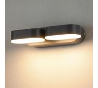 VGTLAKEX Wall Lights Sconces Reading Light Double Head Outdoor 340° Rotating Multi-Angle Lighting Wall Washer(1-Pack,White Light)