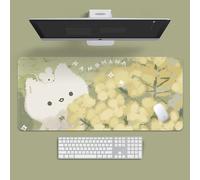 VGUEMVGW Craft，Gaming Mouse Pad XL(11.81 * 31.49 inch)，Extended Large Mouse Mat Desk Pad, Stitched Edges,Non-Slip Rubber Base，Keyboard Pad(80cm * 30cm) (Dandelion), ZY-2305