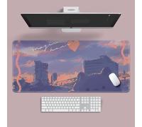 VGUEMVGW Craft，Gaming Mouse Pad XL(11.81 * 31.49 inch)，Extended Large Mouse Mat Desk Pad, Stitched Edges,Non-Slip Rubber Base，Keyboard Pad(80cm * 30cm) (Nightfall City), ZY-2305