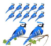 Vgvgaj Artificial Birds For Crafts | Set Of 12 Clip On Decorative Artificial Birds - Spring Tree Decoration Birdhouse Decor, Simulated Animals For Outdoor Home Garden