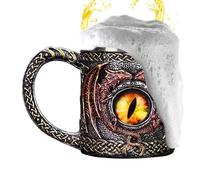 Vgvgaj Dragon Beer Mug | Medieval Beer Tankard - Dragon's Eye Norse & Celtic Men Mugs, MedievalBeer Tankard for Men Dragon Lovers Collector