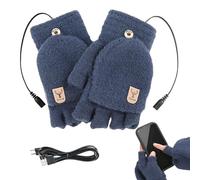 Vgvgaj Heated Gloves Hunting - Warm Winter Mittens, 5V USB Heated Mittens for Dog Walking, Outdoor Working, Delivery Guys and Ice Fishing